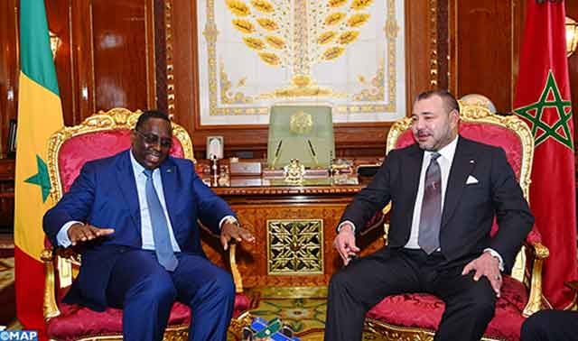 الملك يستقبل رئيس جمهورية السنغال