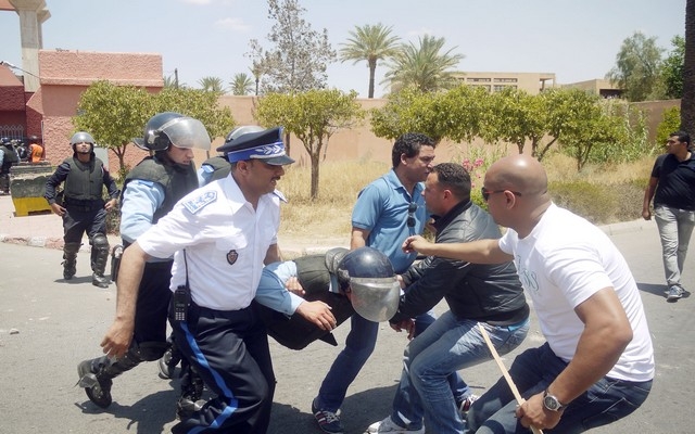 اعتقال  4 طلاب و متابعة 48 طالبا في حالة سراح  بسبب أحداث العنف بالحي الجامعي لمراكش