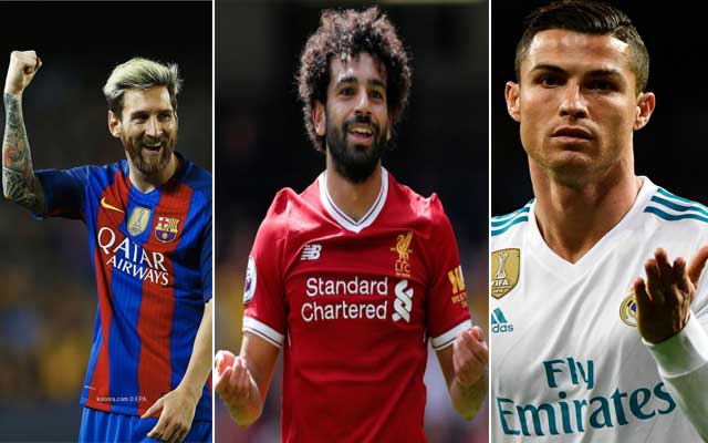 محمد صلاح يتقدم في استفتاء أفضل لاعب على رونالدو وميسي