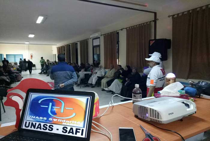 جمعية نداء و فرع أوناس يجتمعات على أرض مركز محمد السادس بأسفي من أجل ذوي التثلث الصبغي