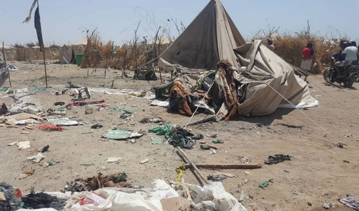 "المنظمة العربية للهلال الأحمر" تدين الجريمة التي ارتكبتها الميليشيات الحوثيين في مخيم بني جابر بالحديدة