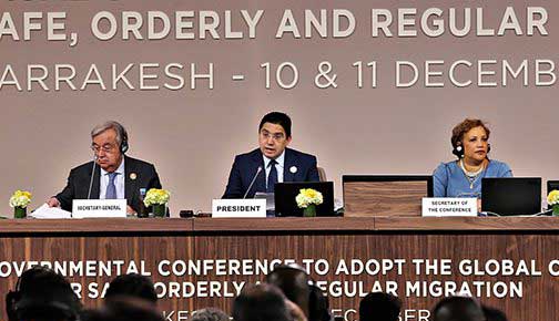 مؤتمر مراكش يصادق على  ميثاق الأمم المتحدة حول الهجرة