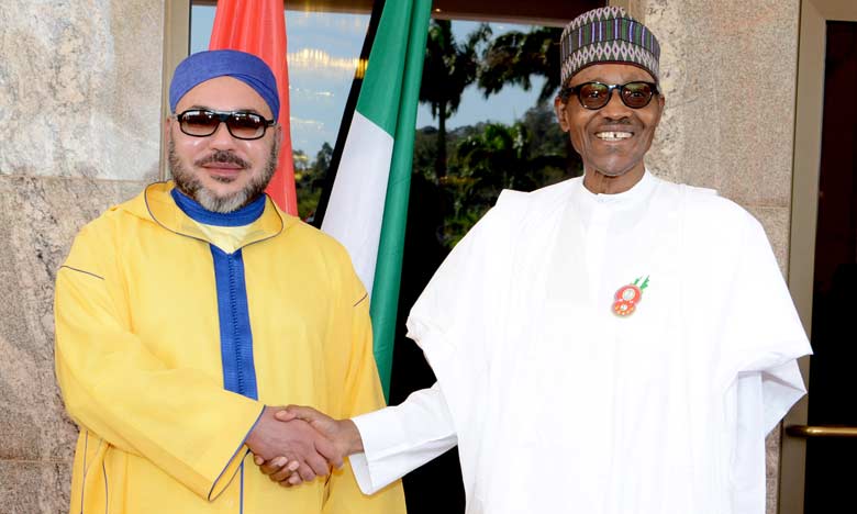 الملك يهنئ رئيس جمهورية نيجيريا الفيدرالية بمناسبة إعادة انتخابه رئيسا للبلاد