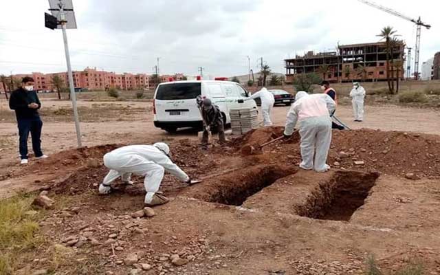 إجراءات احترازية كبيرة خلال مراسيم دفن موتى وباء كورونا بالمغرب