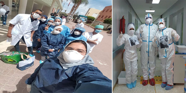 متعافون جدد من فيروس كورونا يغادرون مسشفى الرازي بمراكش