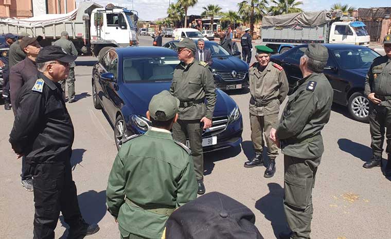 إنزال كثيف للأمن بمراكش للحد من بؤر التمرد على حالة الطوارئ الصحية