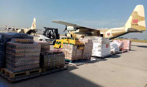 الجيش اللبناني يتسلم الدفعة الثانية من المساعدات الغذائية المغربية