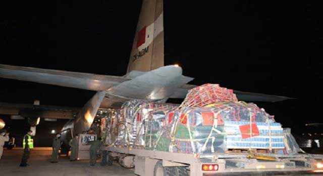 المساعدات الإنسانية لفائدة الفلسطينيين .. مغادرة أول طائرة عسكرية القاعدة الجوية للقنيطرة