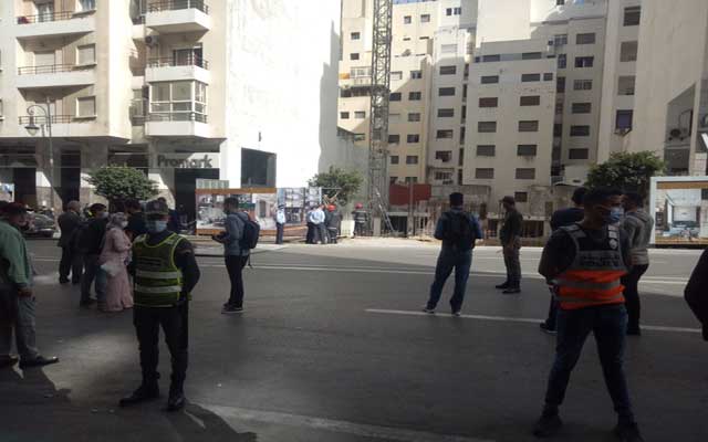 في إنتظار إنقاد العمال..انهيار تربة في ورش بناء عمارة وسط طنجة