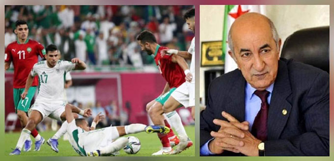 تبون يدعو على لاعبي المنتخب الجزائري بأن يبرك عليهم مليون ونصف بعير!!