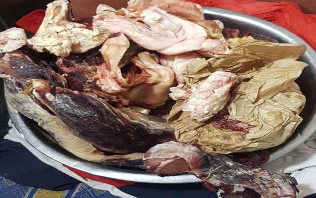 سلطات تيزنيت تحجز 45 كيلوغراما من اللحوم الفاسدة كانت في طريقها لبطون المواطنين
