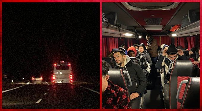 حافلة بولونية تقل 30 طالبا مغربيا من الحدود الأوكرانية نحو "فارسوفيا"
