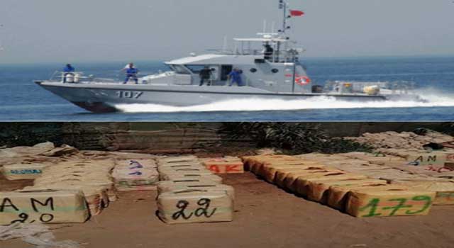 البحرية الملكية تجهض عملية لتهريب المخدرات شرق الحسيمة