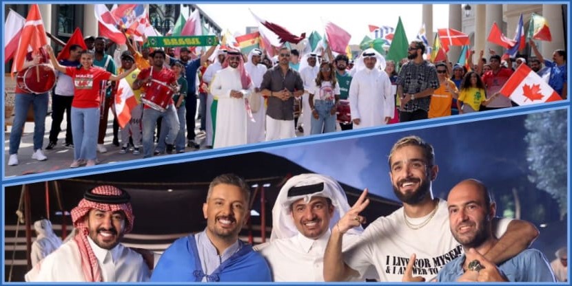حاتم عمور يوثق لوجوده في أرض المونديال
