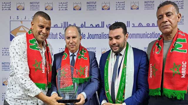 حفل تكريم على شرف المنتخب المغربي بمعهد الصحافة والاتصال بالدار البيضاء(مع فيديو)