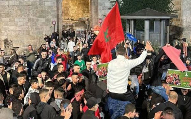 في القدس المحتلة.. الاحتلال يقمع المحتفلين بفوز المنتخب المغربي على البرتغال