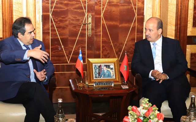 ميارة يجري مباحثات مع رئيس لجنة الخارجية بمجلس شيوخ الشيلي