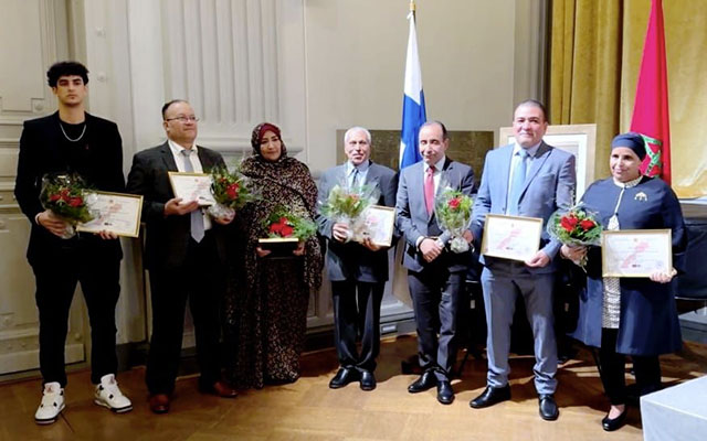 أشرف عليه السفير أشكالو: تكريم ستة من أفراد الجالية المغربية بفنلندا 