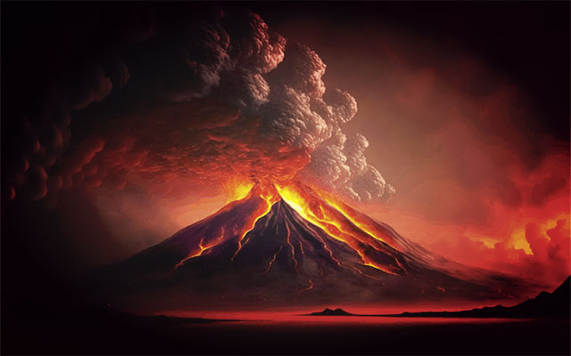 ثوران بركاني في اندونيسيا يطلق أعلى مستوى من الانذار