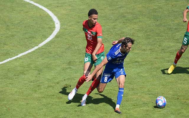 المنتخب الأولمبي المغربي يفوز على فريق فيلفرانش بوجولي الفرنسي بهدفين