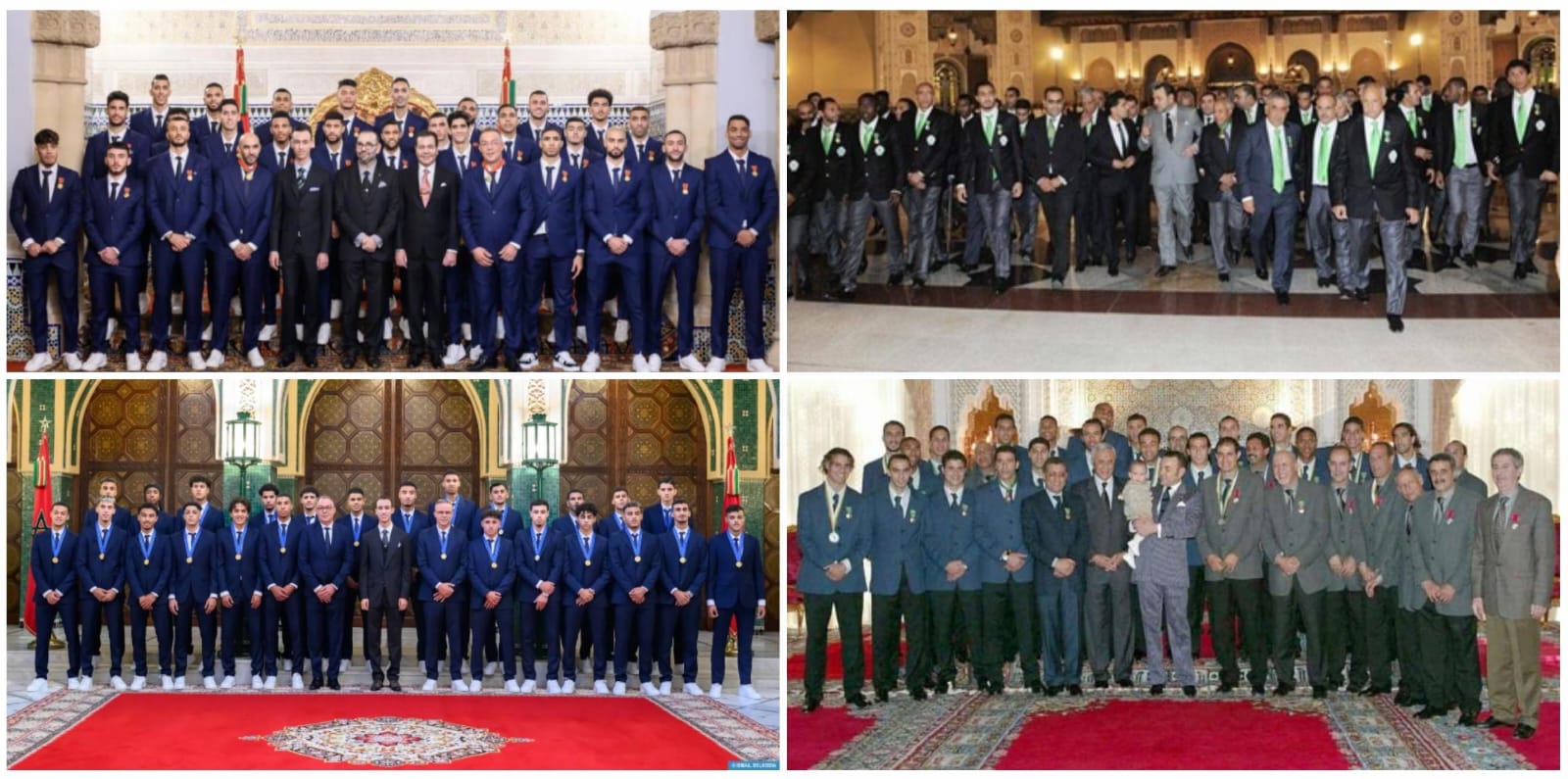كرونولوجيا الاستقبالات الملكية للمنتخب الوطني كرة القدم منذ عهد الملك الراحل الحسن الثاني